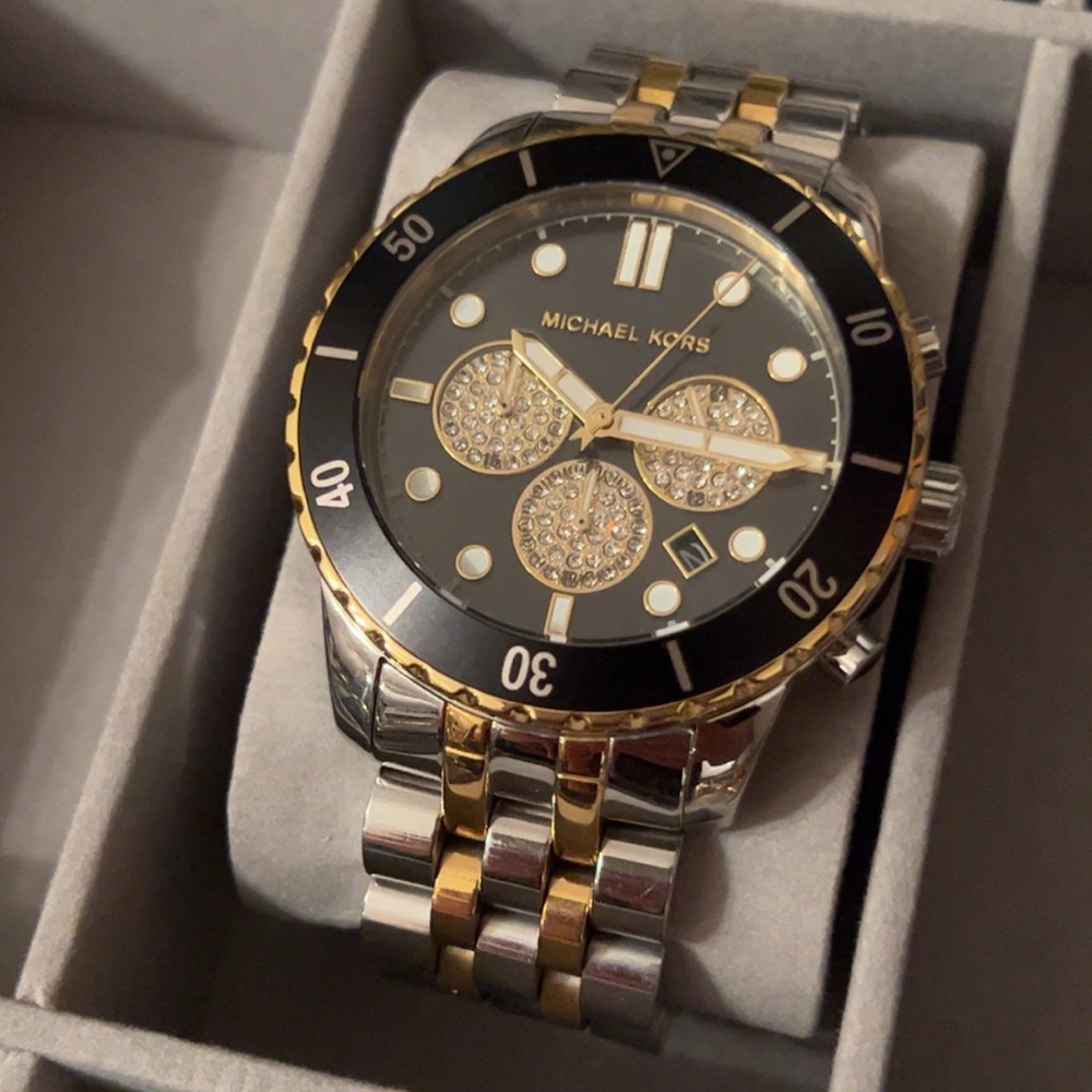 Michael Kors MK8964 Two-Tone Pavé Watch
